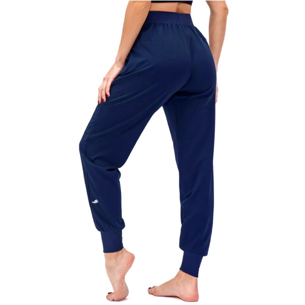 Graced by Grit Dark Navy Blue Athleisure Jogger Pants with Extra Long Ankles